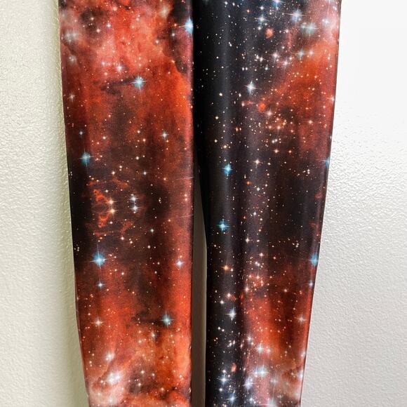 Blackmilk Galaxy Leggings Womens Small Red Cosmic Space Stars Art Stretch - Picture 4 of 12